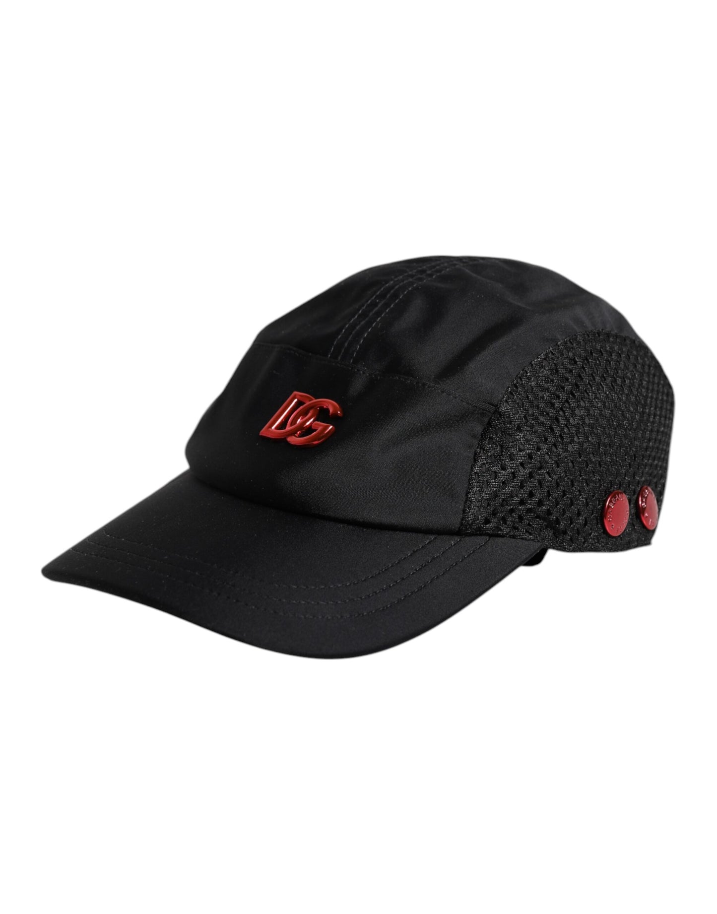 Dolce & Gabbana Schwarze Nylon Logo 6 Panels Baseballmütze