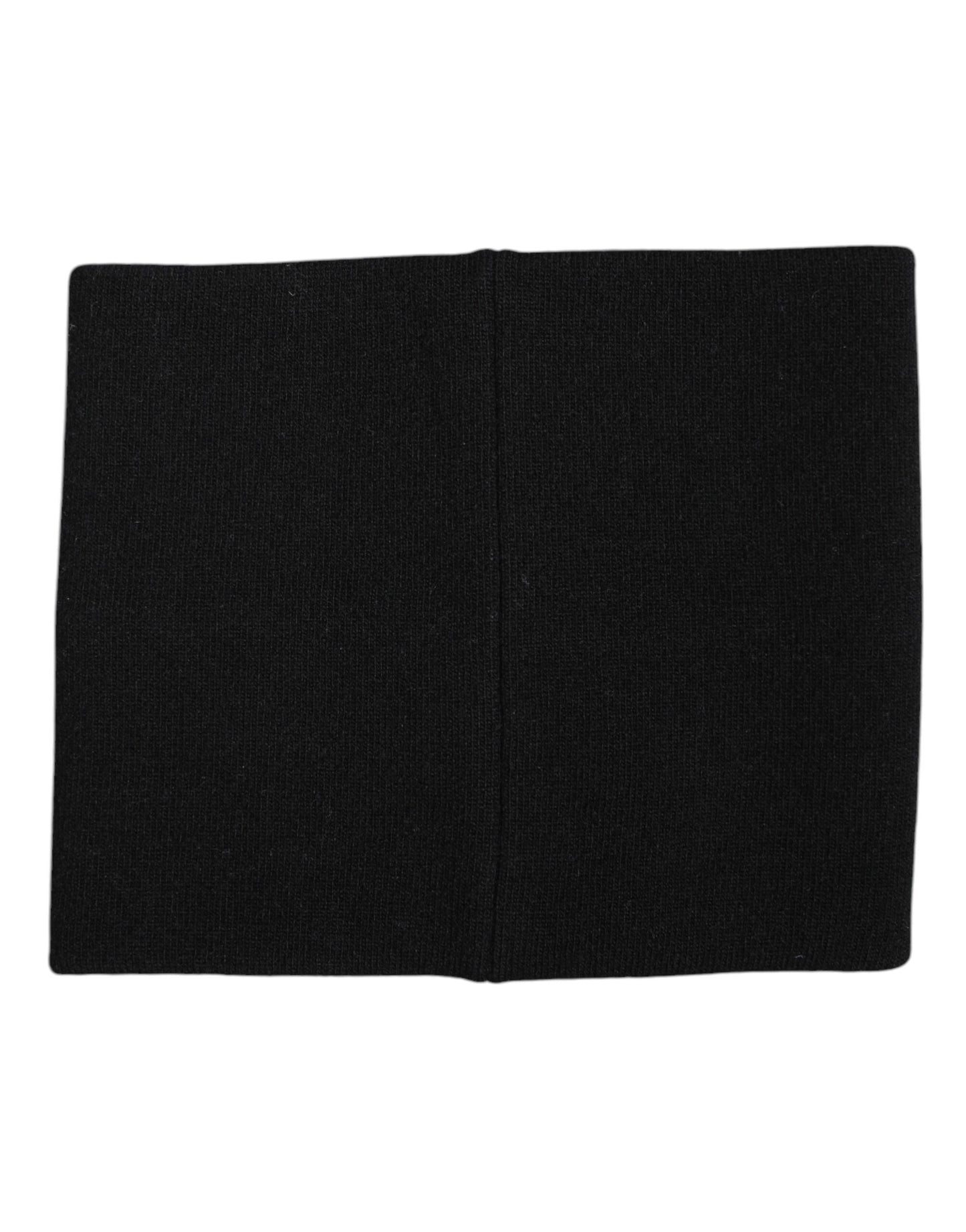 Dolce & Gabbana Schwarzer weißer Logo-Druck gestrickter Halswärmer-Schal