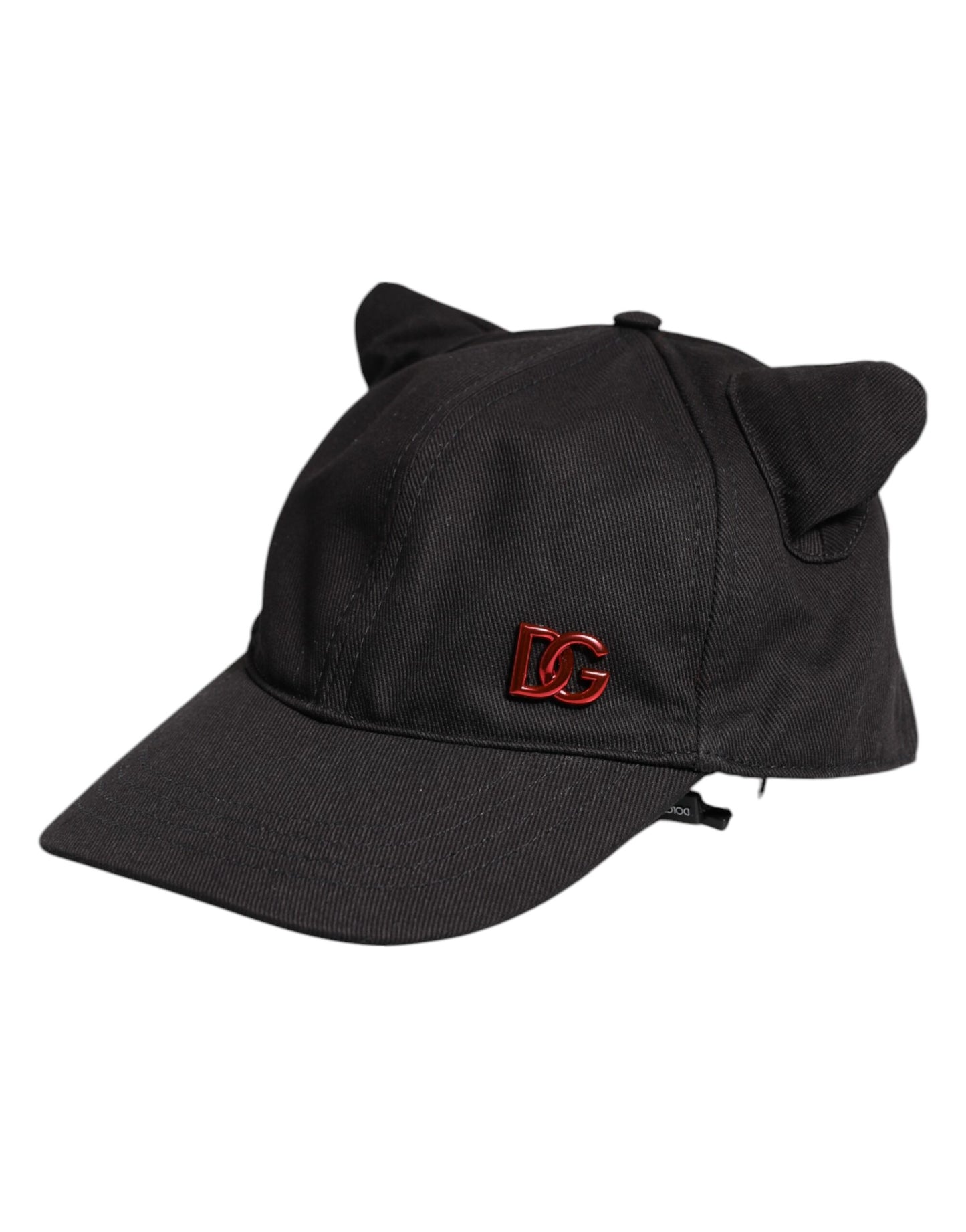 Dolce & Gabbana Schwarze Baumwolle Logo Patch 6 Panels Baseballmütze