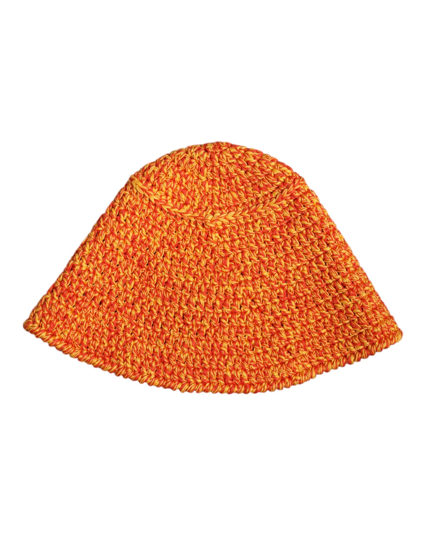 Dolce & Gabbana Orange Baumwolle Häkeln DG Logo Eimer Hut