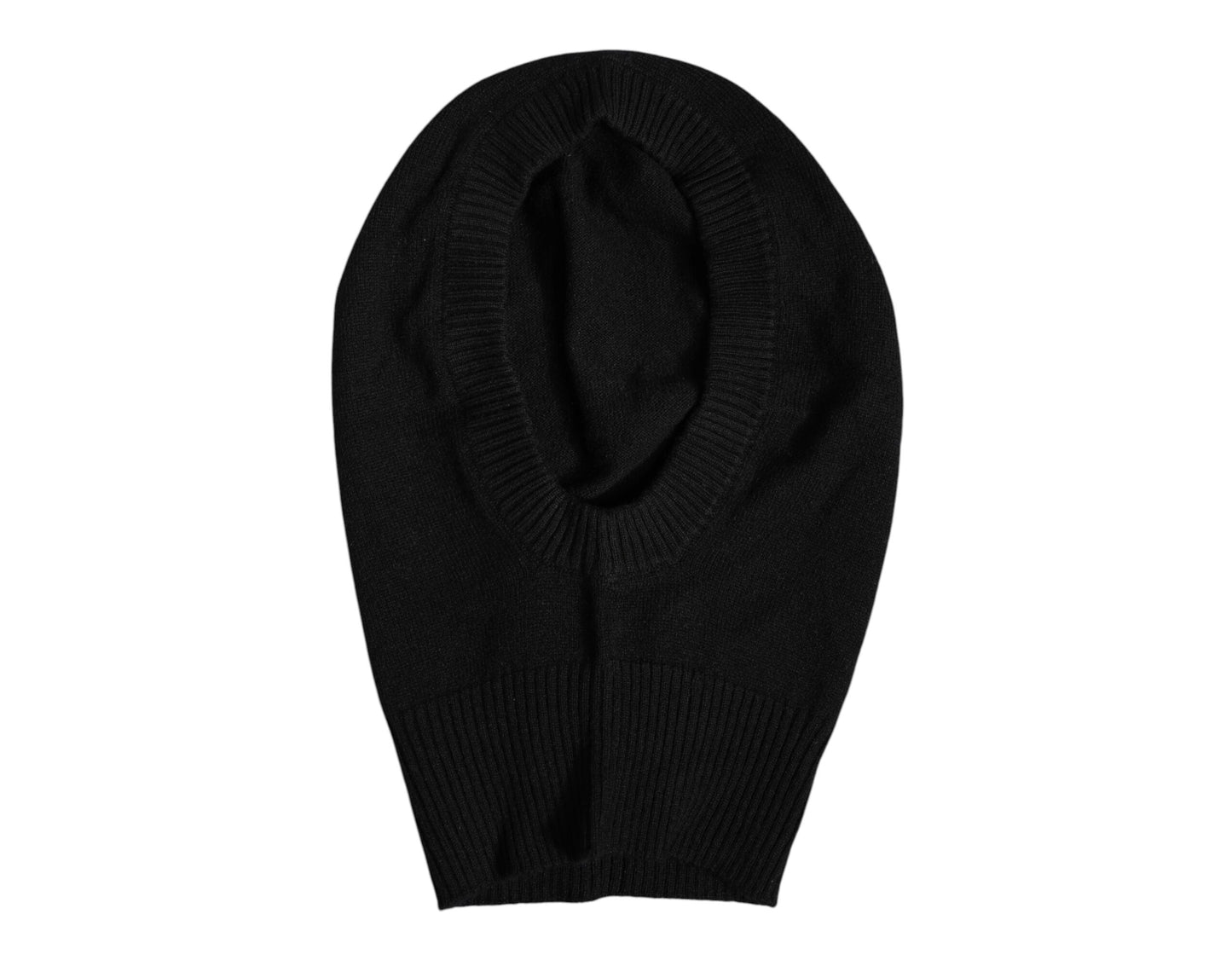 Dolce & Gabbana Schwarze Kaschmir-Strick-Skimaske Balaclava-Mütze