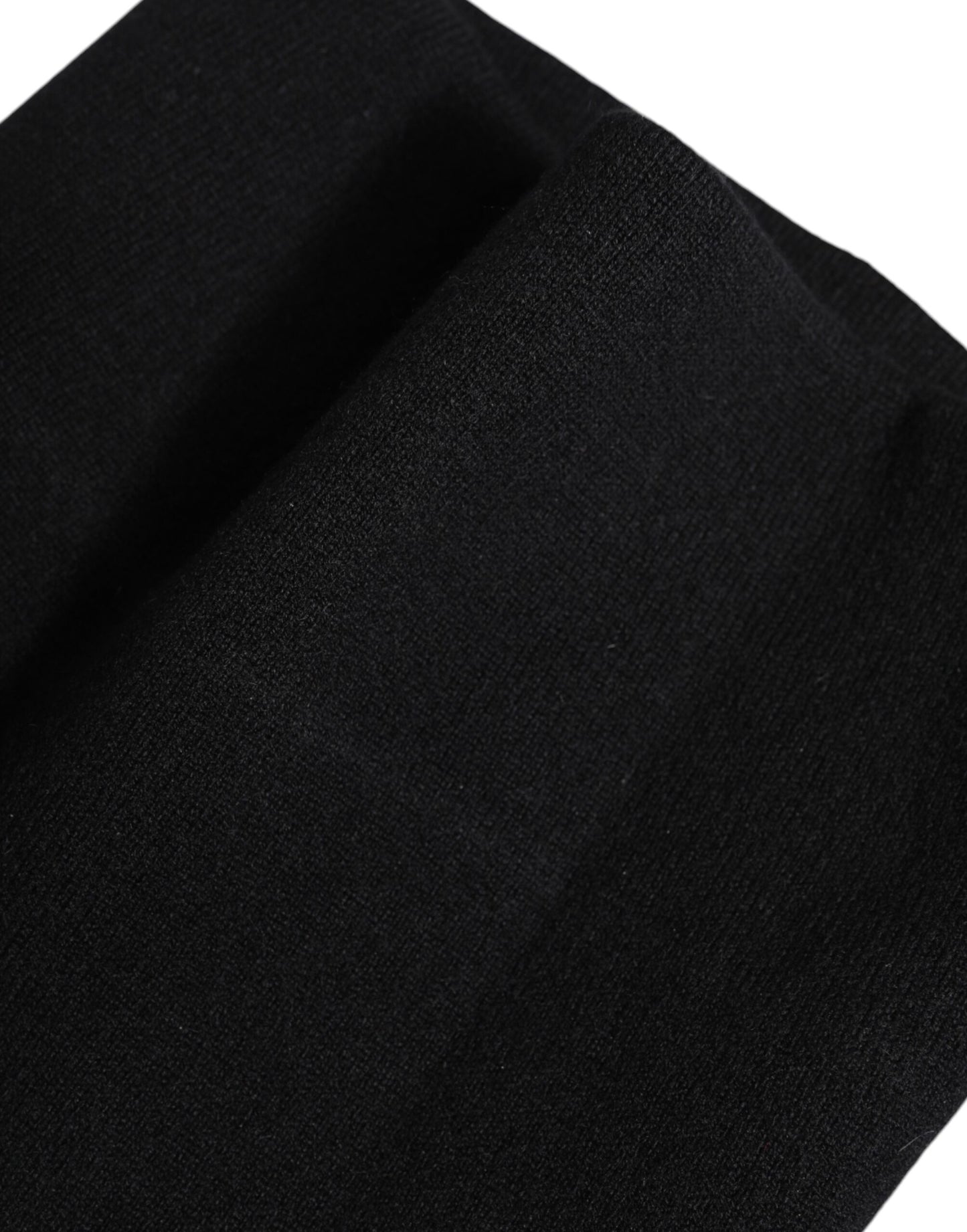 Dolce & Gabbana Schwarzer Kaschmir Strick-Halswärmer Foulard-Schal