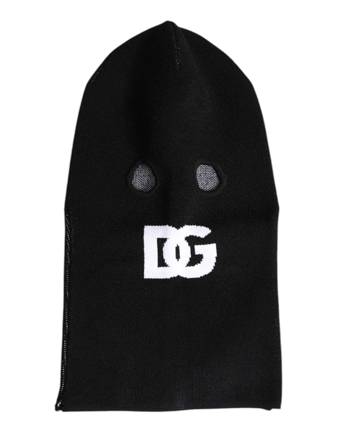 Dolce & Gabbana Schwarze Kaschmir-Strick-Skimaske Balaclava-Mütze