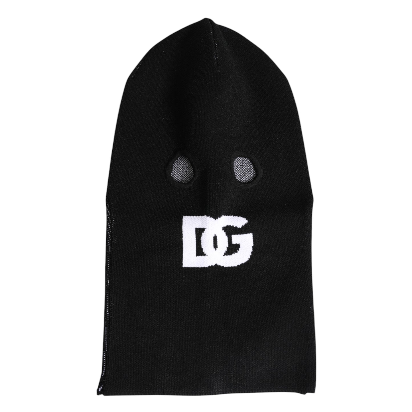 Dolce & Gabbana Schwarze Kaschmir-Strick-Skimaske Balaclava-Mütze