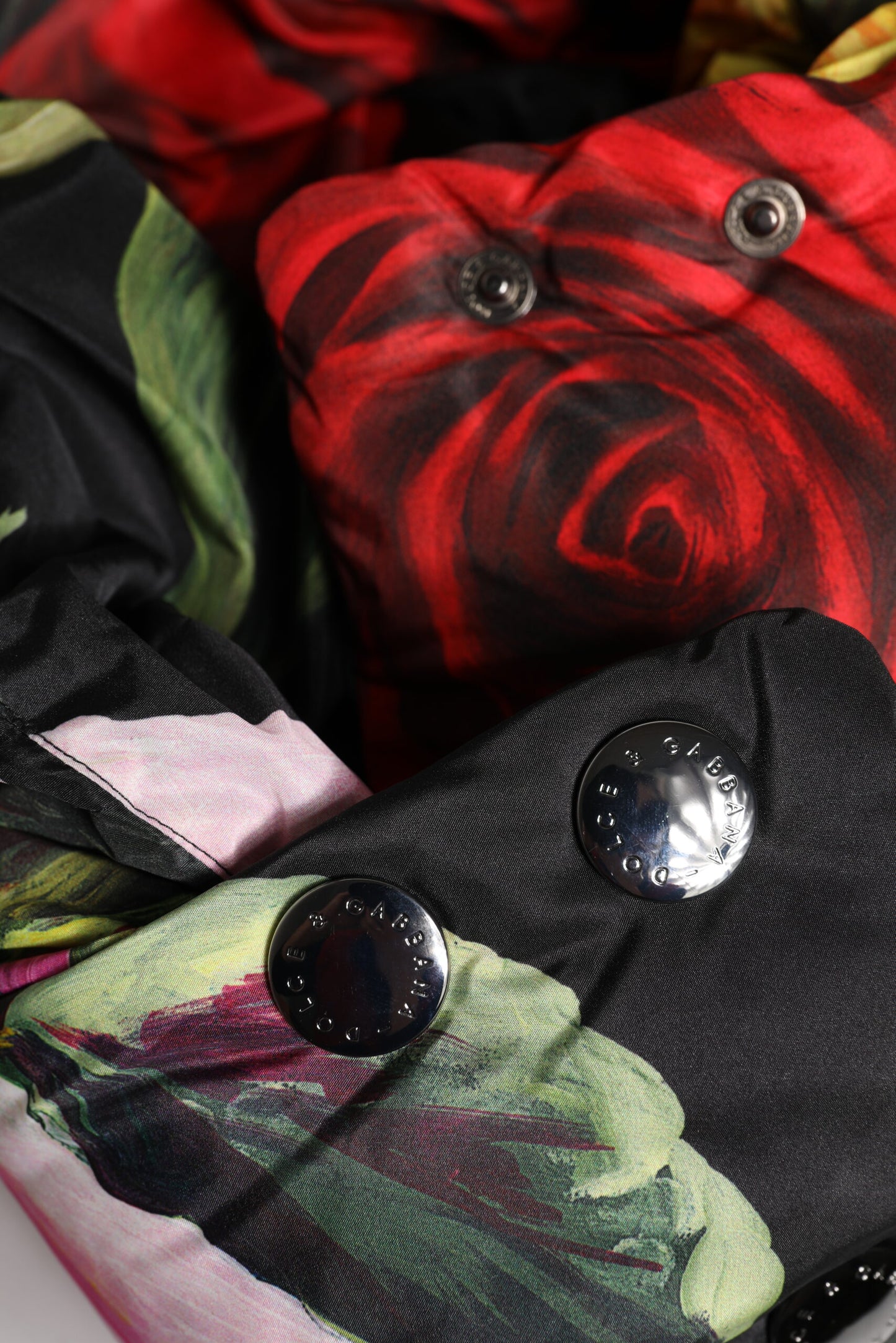 Dolce & Gabbana Schwarzer Blumendruck Ganzkopf-Wickelhut