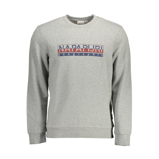 Napapijri Grauer Baumwollpullover für Männer