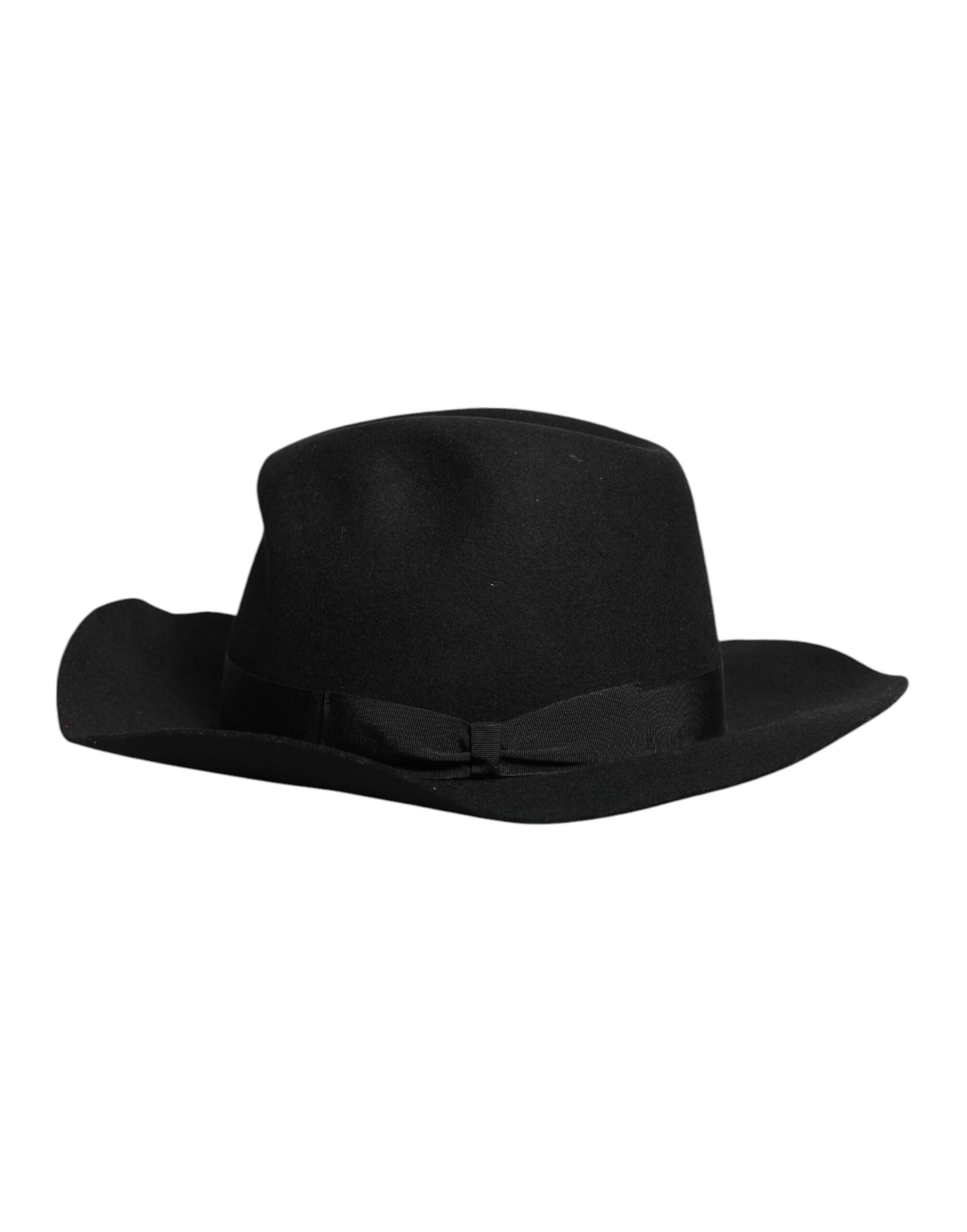 Dolce & Gabbana Schwarzer Trilby Fedora Hut mit breiter Krempe