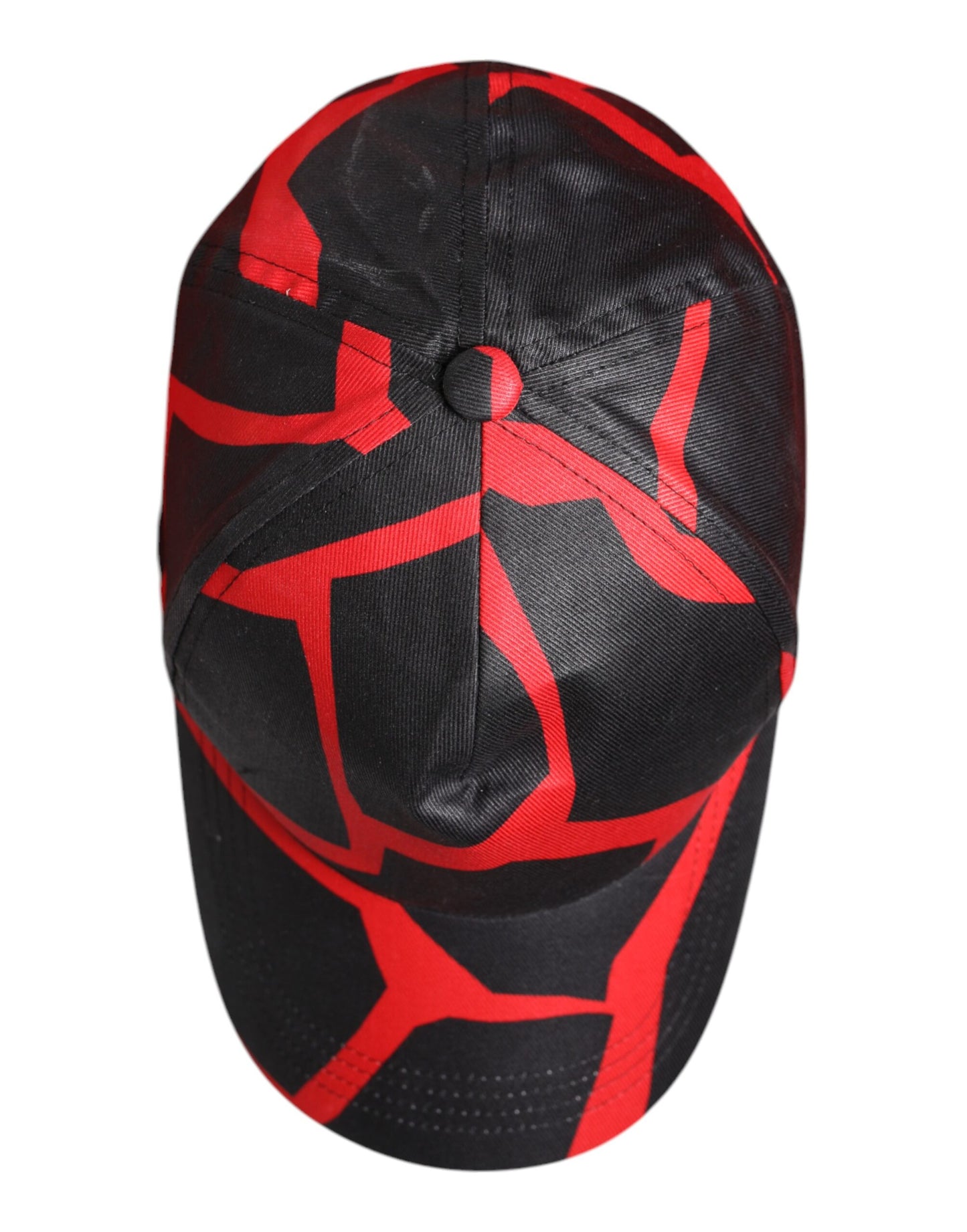 Dolce & Gabbana Rot Schwarz Spitze Tüll Baumwolle Baseballmütze