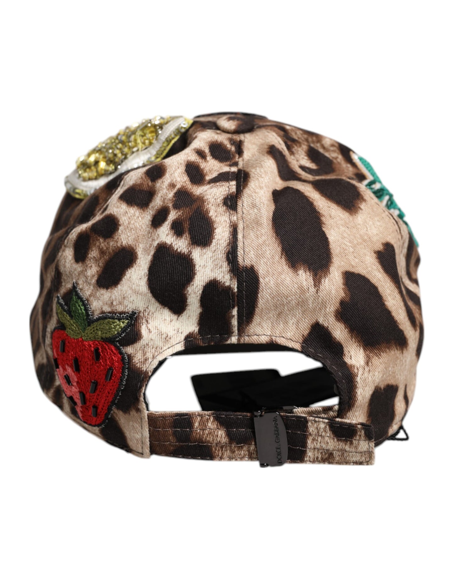 Dolce & Gabbana Braune Leopard Pailletten Sizilien Baseballkappe