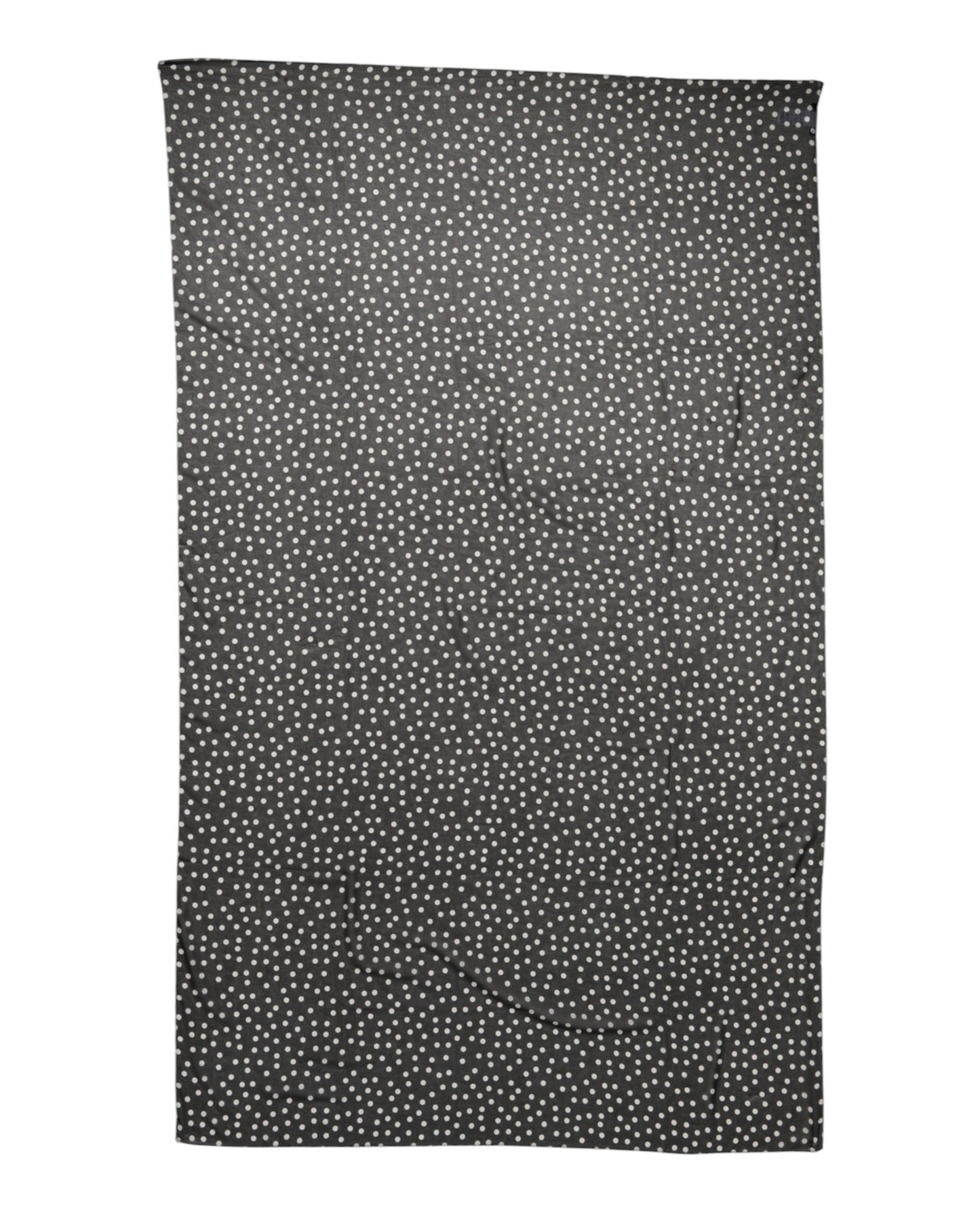 Dolce & Gabbana Schwarzer gepunkteter Polyester-Wickeltuchschal