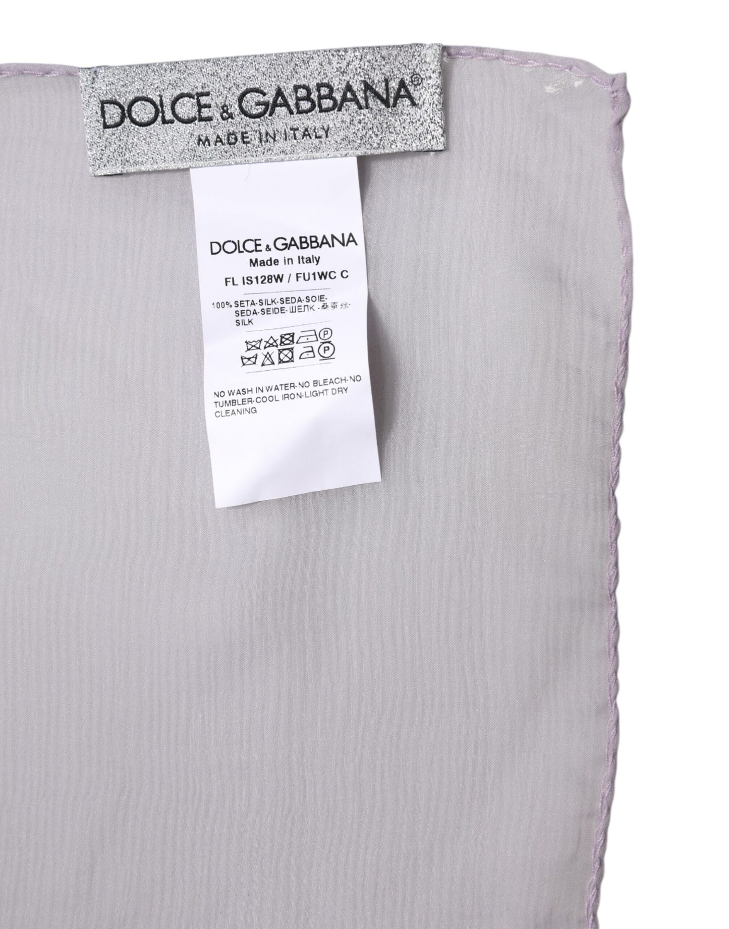 Dolce & Gabbana Lila Seidenschal Rechteck Wickelschal