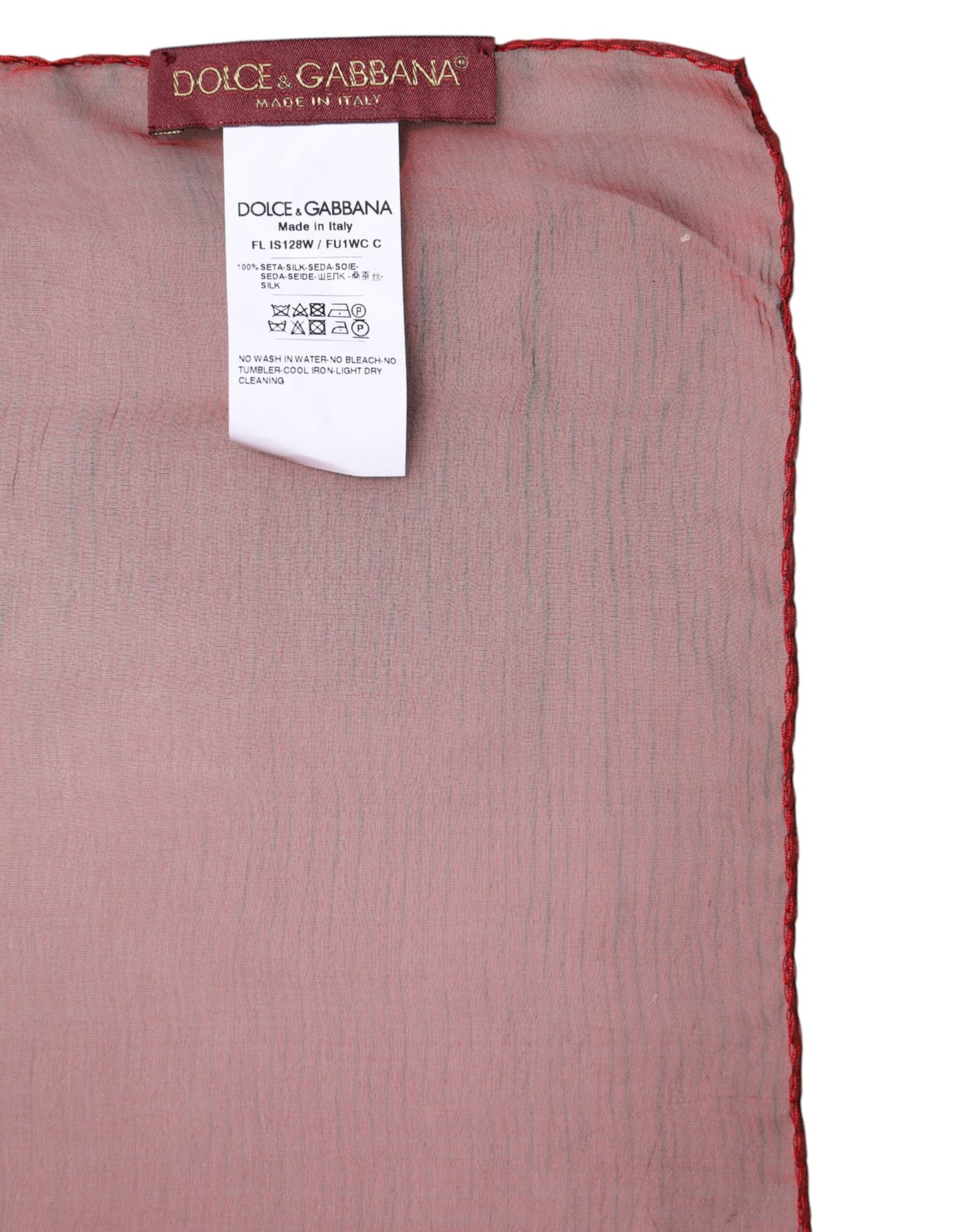 Dolce & Gabbana Roter Seidenschal Rechteck Damen Wickelschal