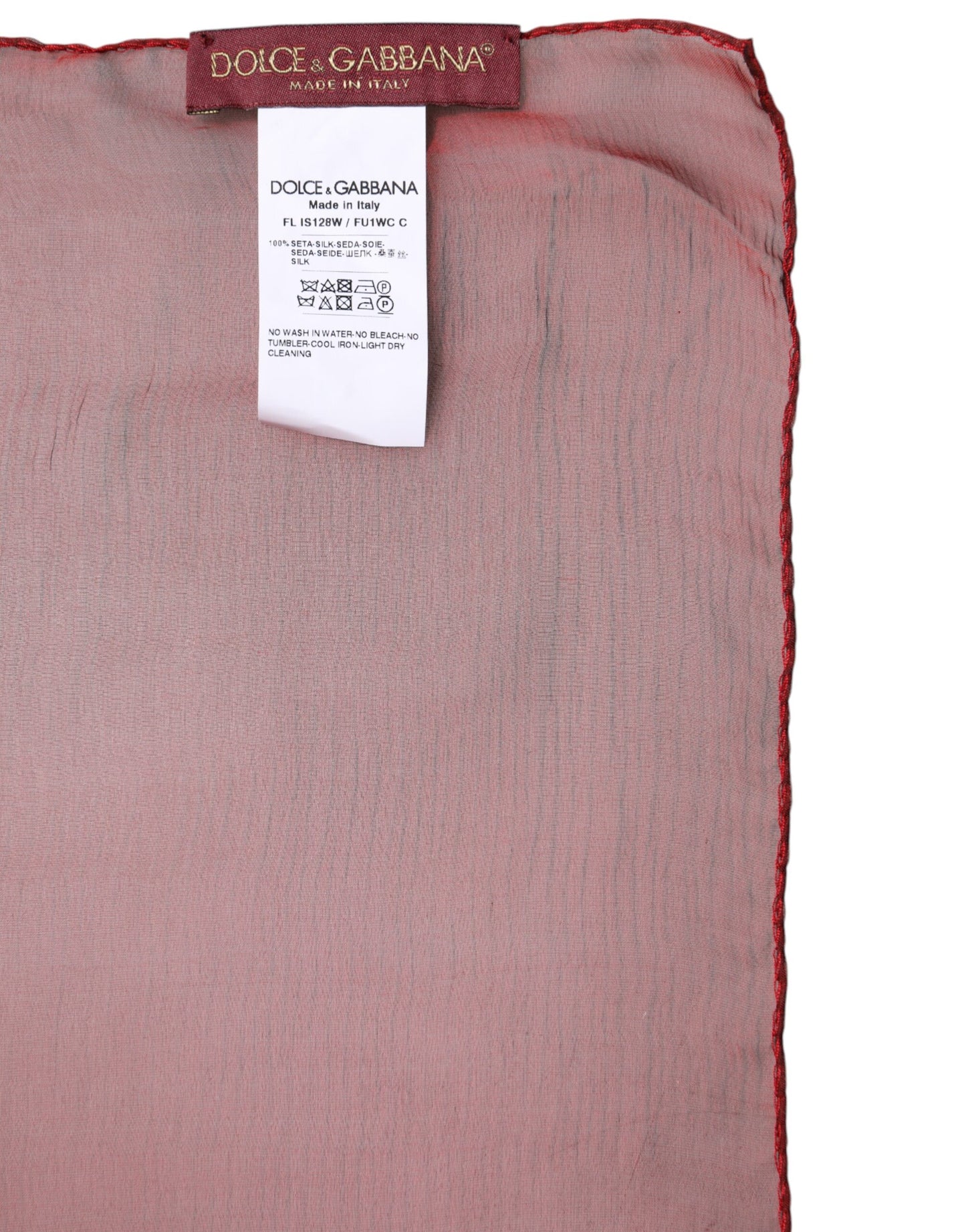 Dolce & Gabbana Roter Seidenschal Rechteck Damen Wickelschal