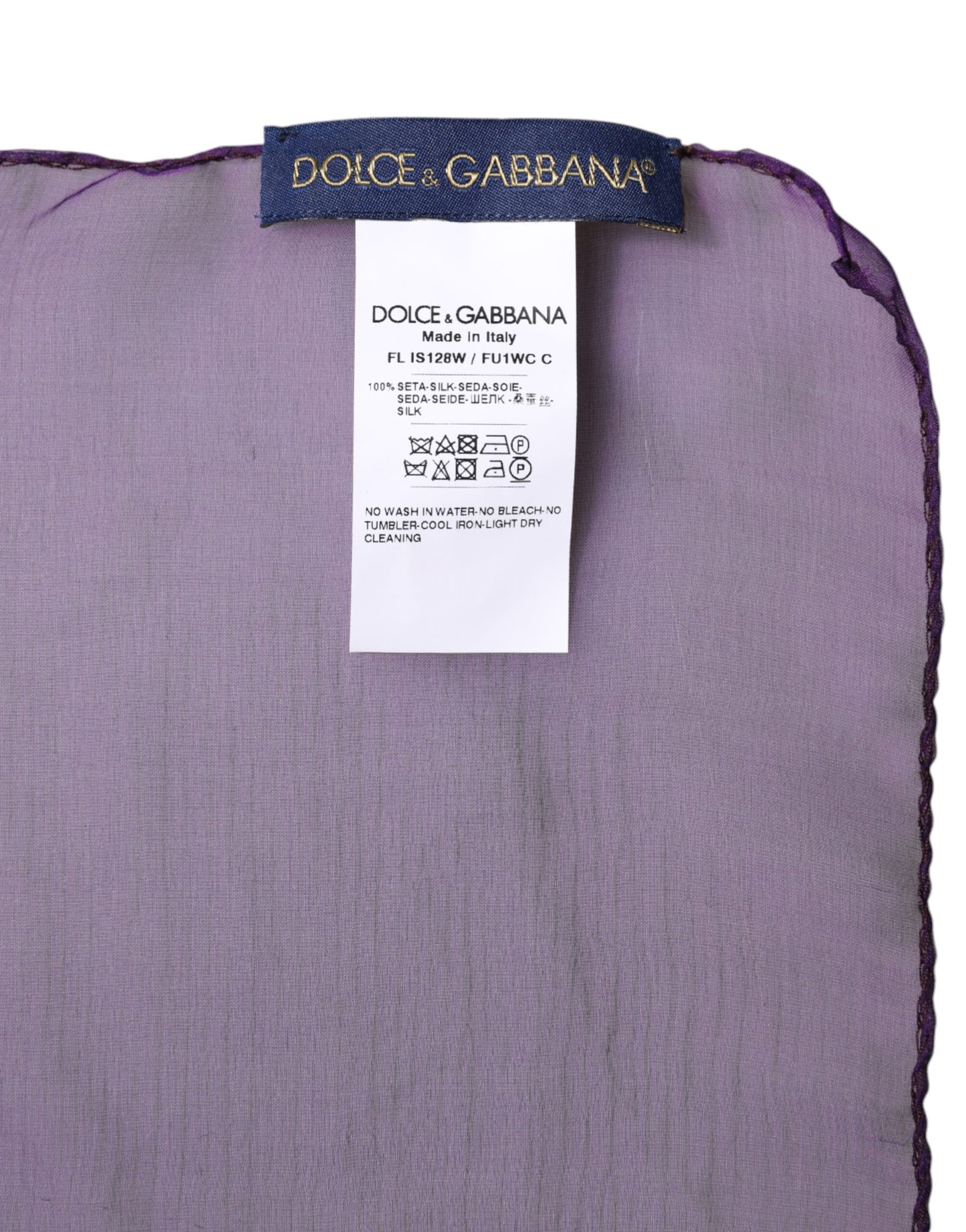 Dolce & Gabbana Lila Seidenschal Rechteck Wickelschal