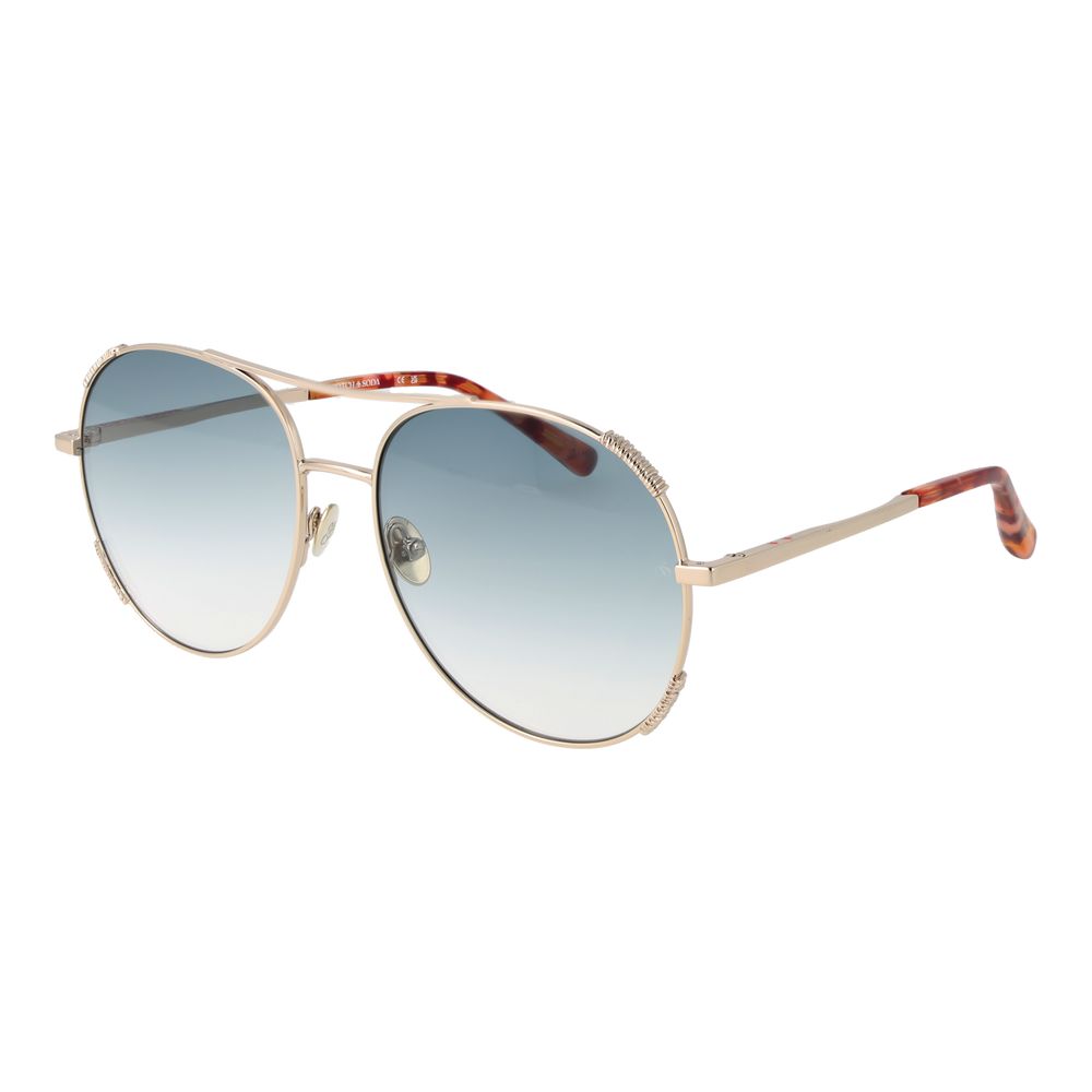 Scotch & Soda Goldfarbene Sonnenbrille aus Acetat