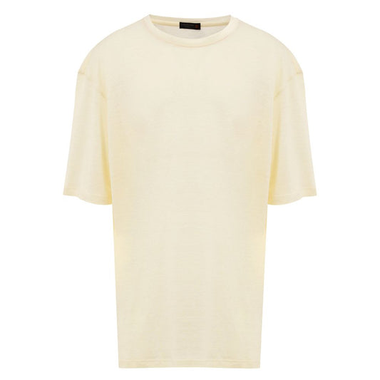 Corneliani T-Shirt aus gelbem Leinen
