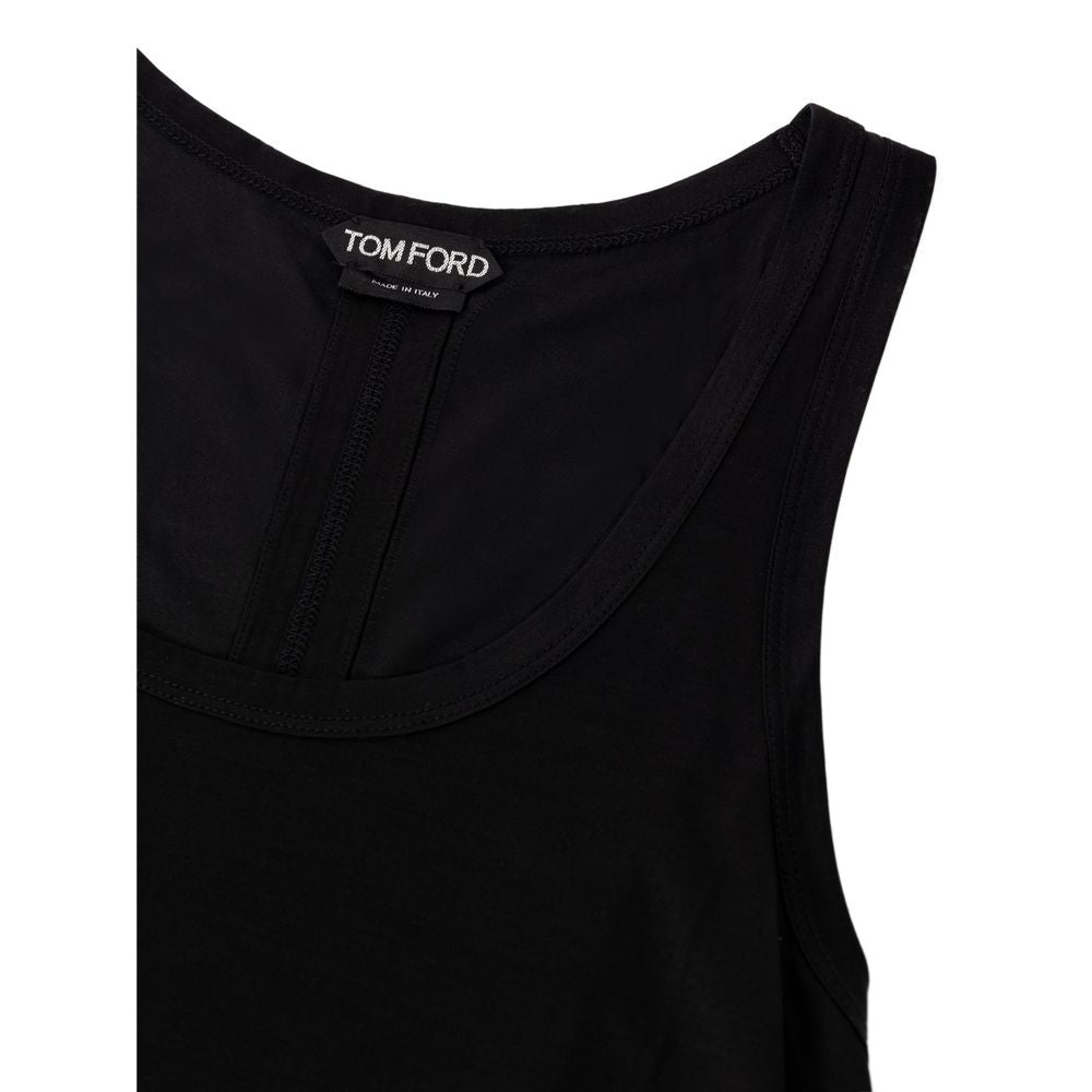 Tom Ford Schwarzes Seidentank-Top