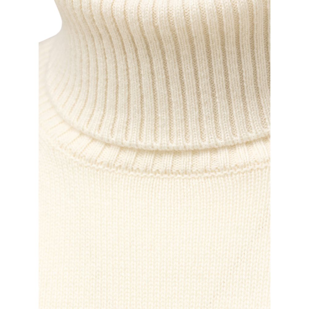 Cruciani Weißer Kaschmir-Rollkragenpullover
