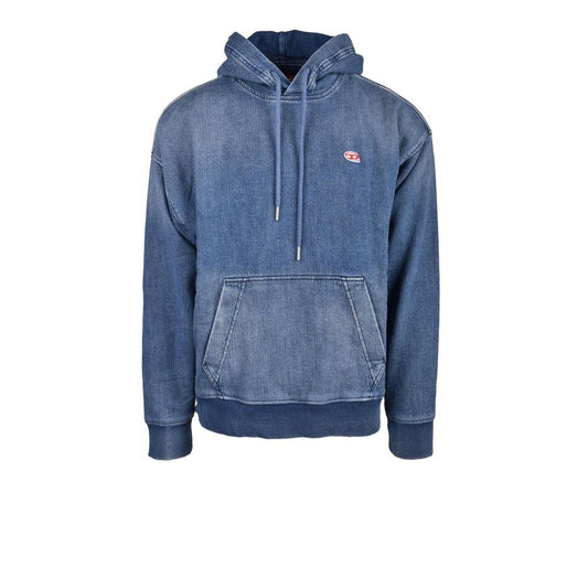 Diesel Blauer Baumwoll-Kapuzenpulli