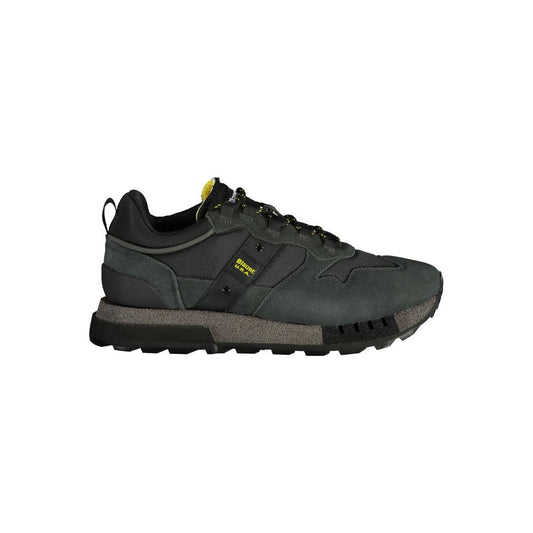 Blauer Schwarzer Polyethylen Herren Sneaker