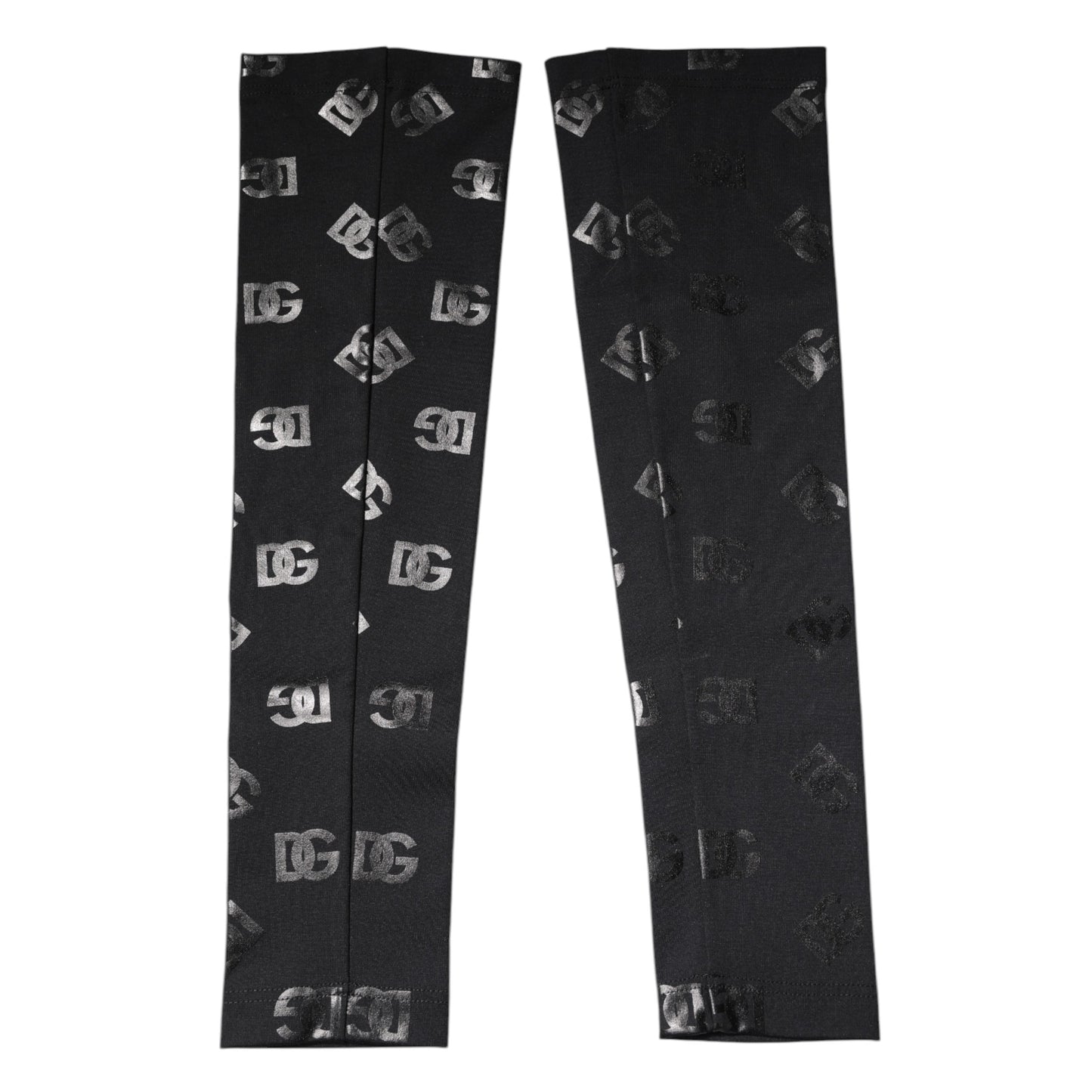 Dolce & Gabbana Schwarze DG-Logo-Monogramm-Wollstretch-Armstulpen