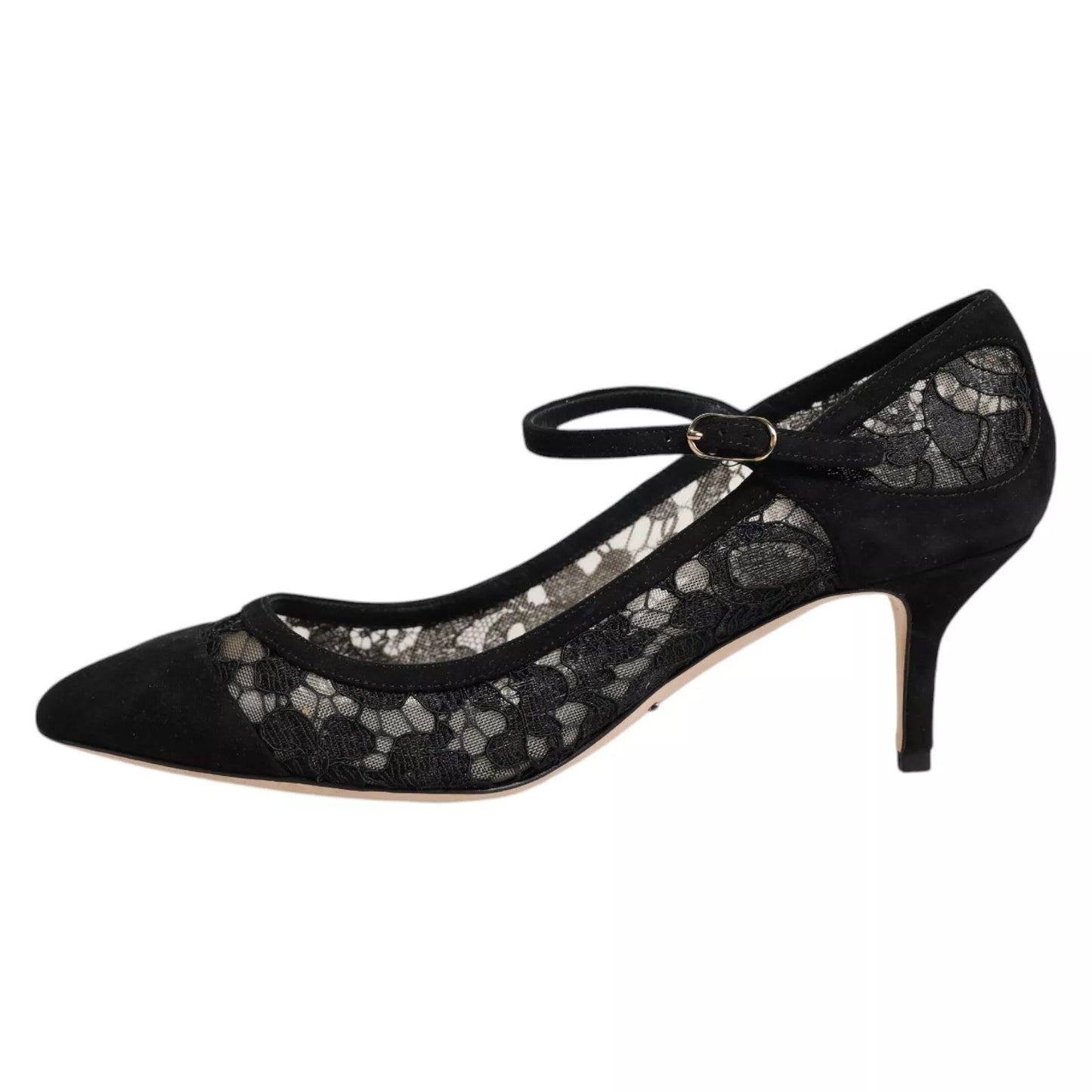 Dolce & Gabbana Schwarz Mary Jane Taormina Spitze Pumps Schuhe