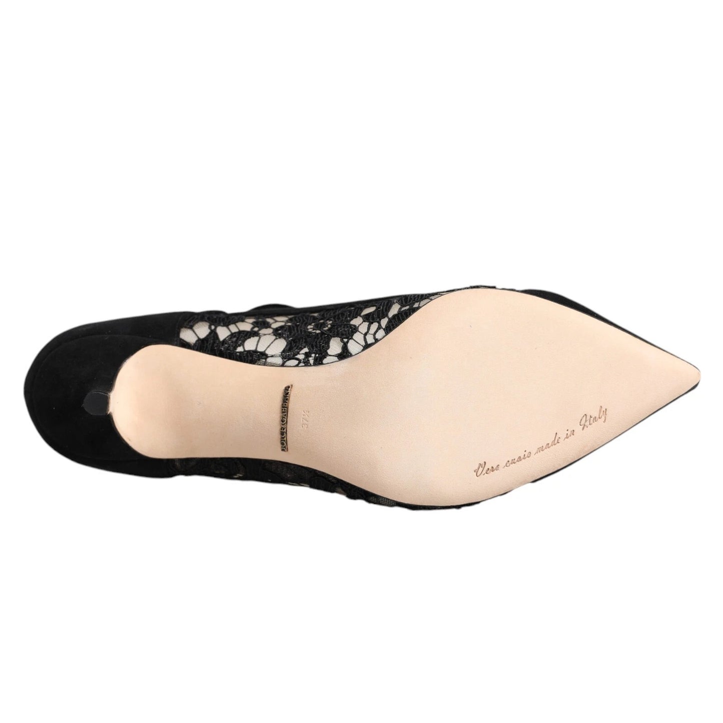 Dolce & Gabbana Schwarz Mary Jane Taormina Spitze Pumps Schuhe