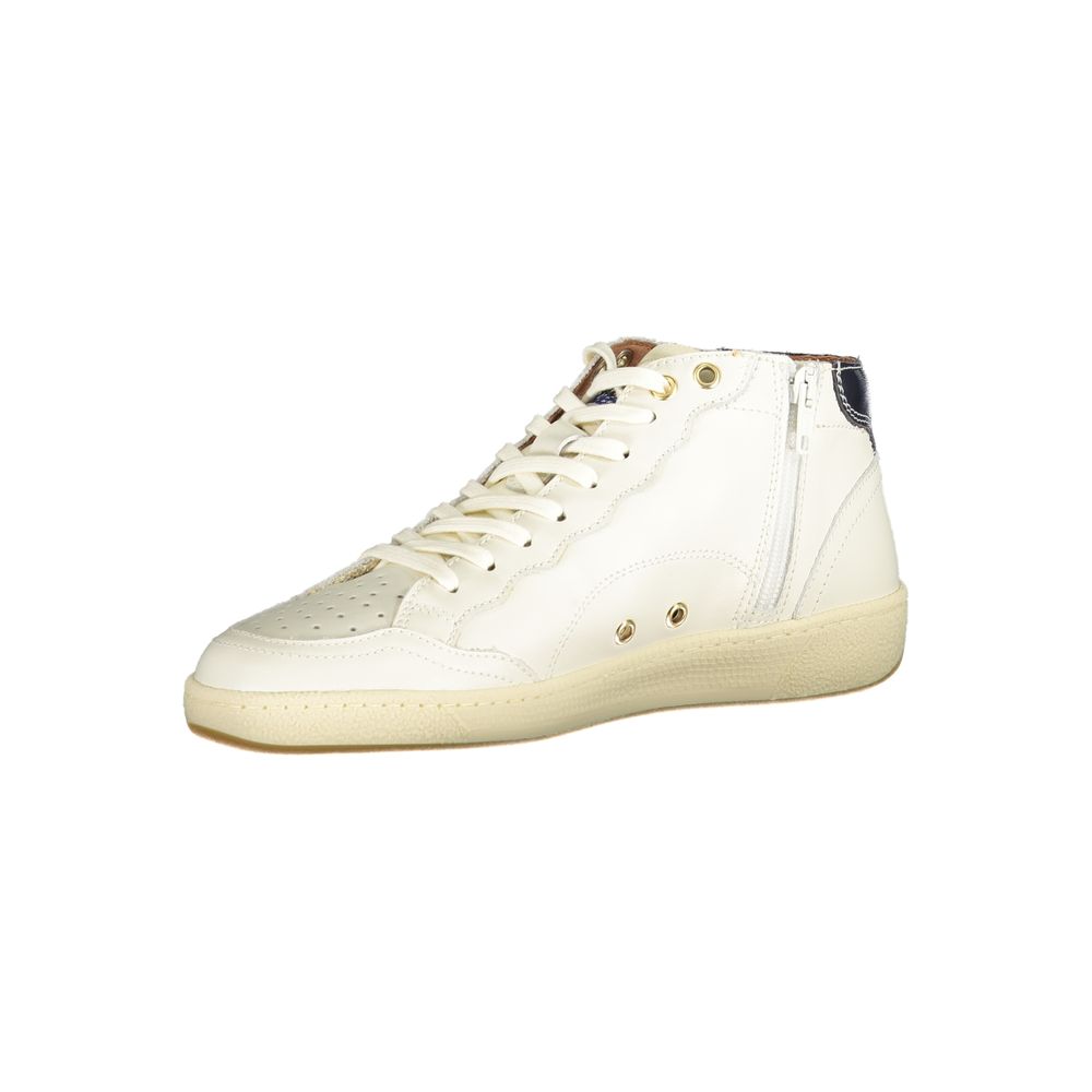 Blauer Weißes Leder Herren Sneaker