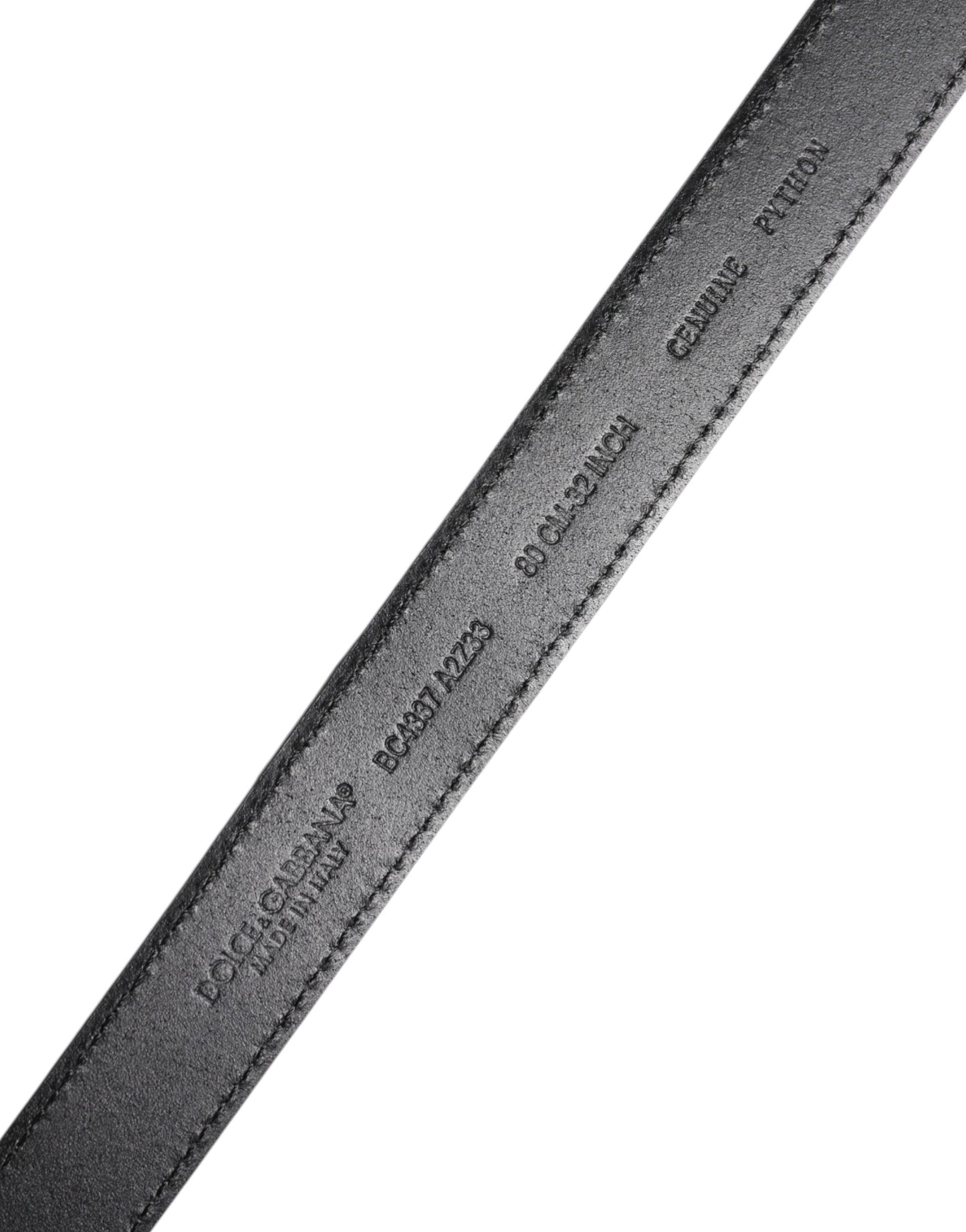 Dolce & Gabbana Roter Exotenleder-Gürtel mit Messing-Metallschnalle