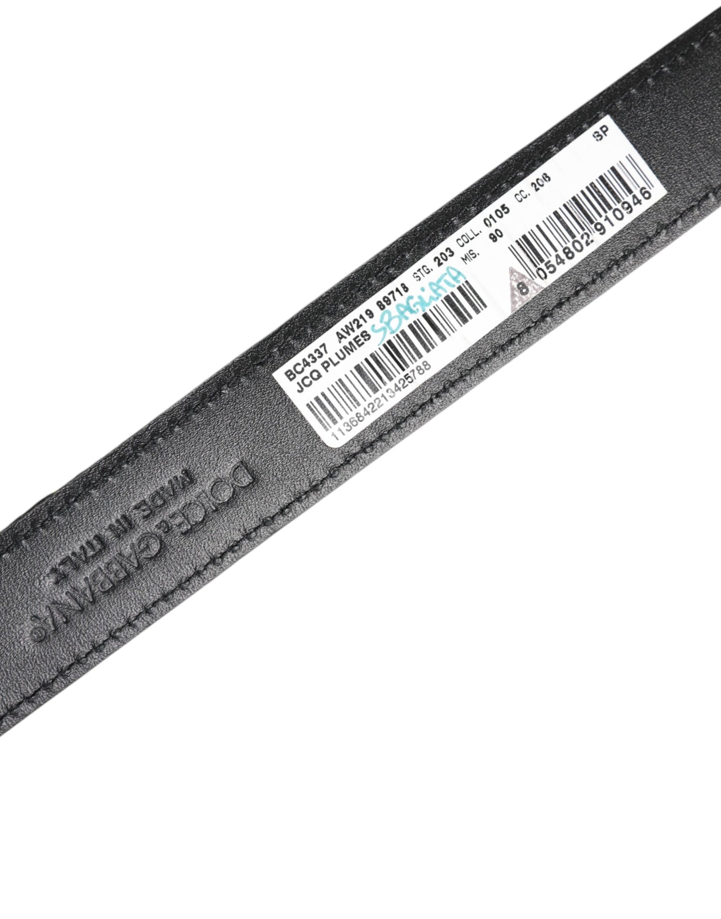 Dolce & Gabbana Multicolor Jacquard Leder Metallschnalle Gürtel