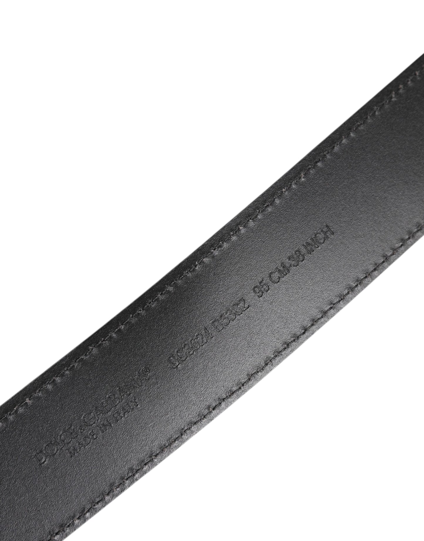 Dolce & Gabbana Schwarzer klassischer silberner Logo-Gürtel mit Metallschnalle