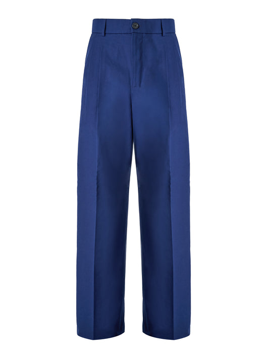 Gucci Blaue klassische Baumwollhosen