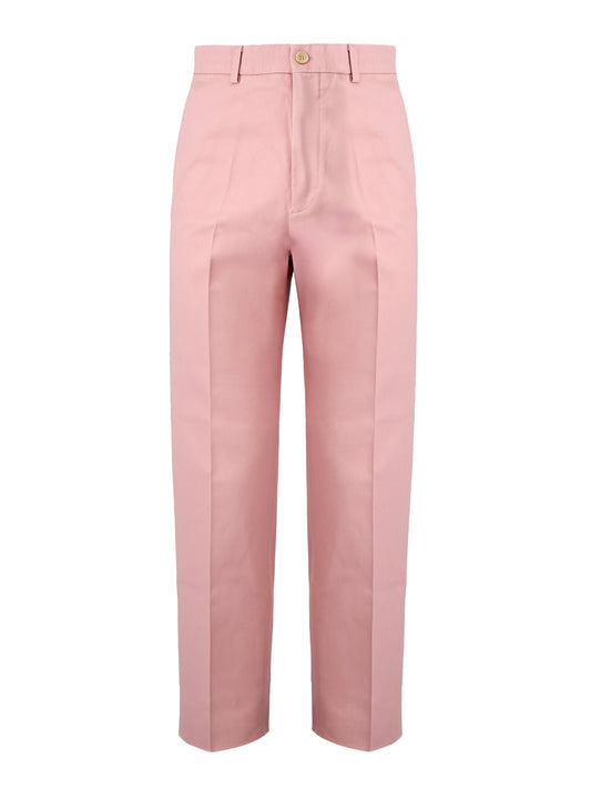 Gucci Hellrosa Baumwollhosen