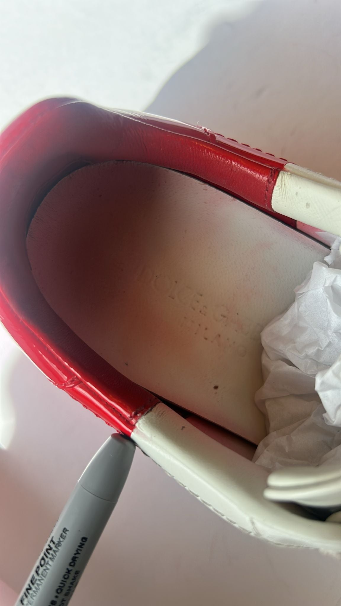 Dolce & Gabbana Weiß Rot Logo Portofino Turnschuhe Schuhe