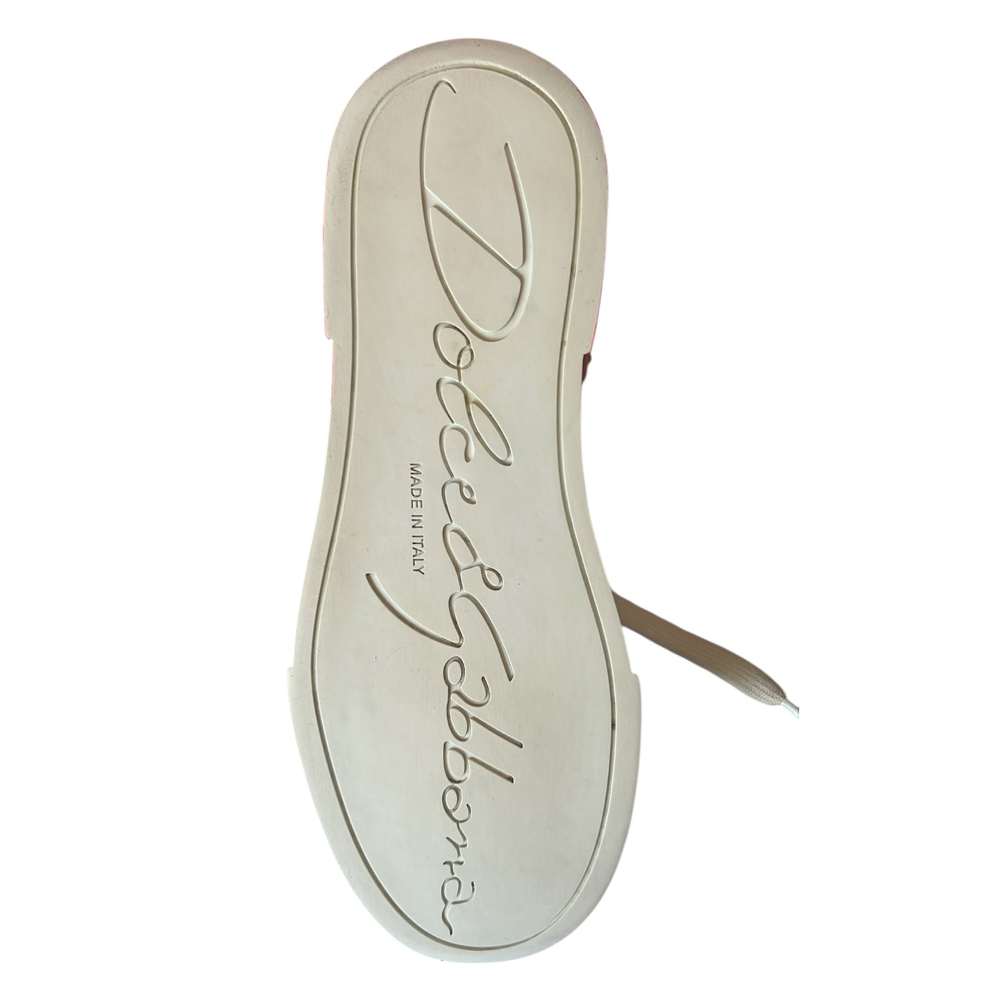 Dolce & Gabbana Weiß Rot Logo Portofino Turnschuhe Schuhe