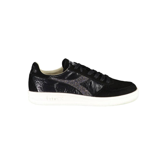 Diadora Schwarzes Leder Damen Sneaker