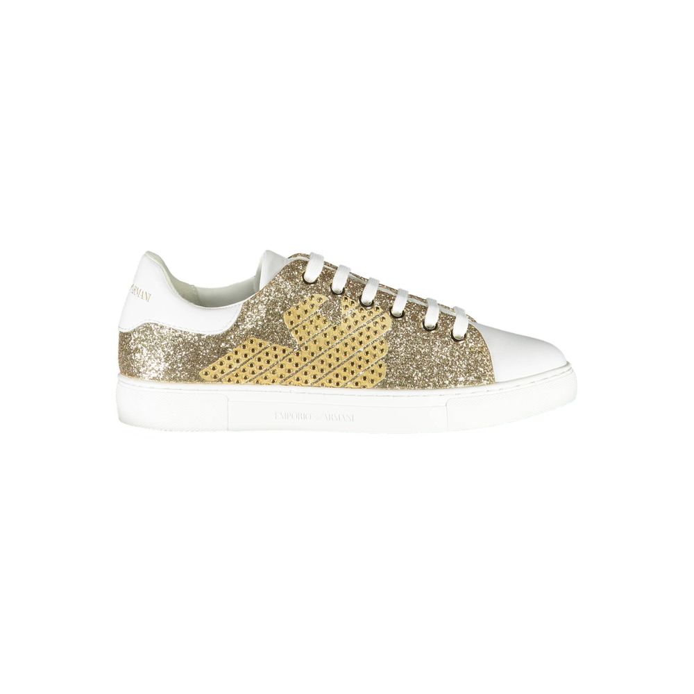 Emporio Armani Gold Polyester Damen Sneaker