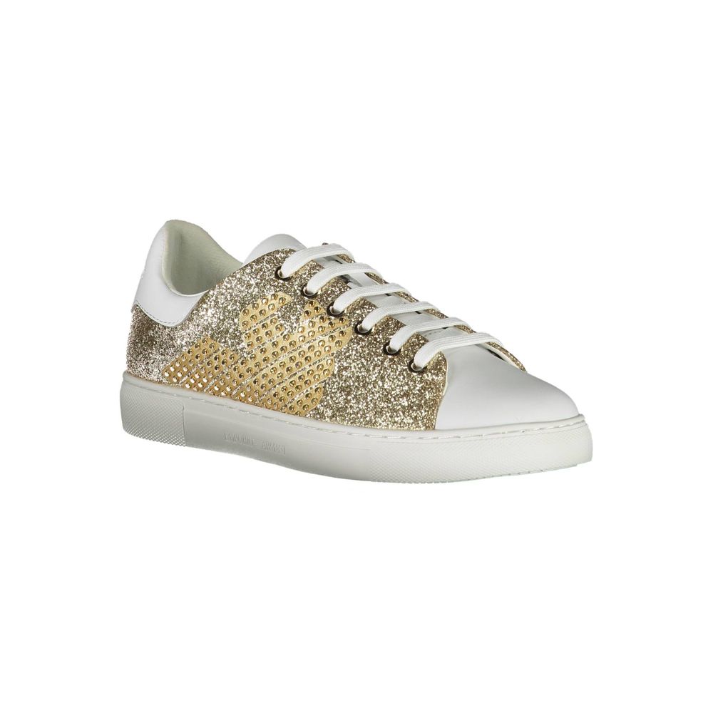 Emporio Armani Gold Polyester Damen Sneaker