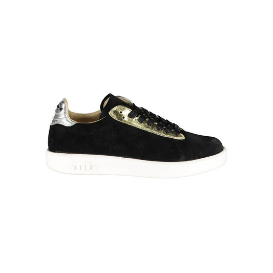 Diadora Schwarzes Leder Damen Sneaker