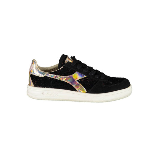 Diadora Schwarzes Leder Damen Sneaker