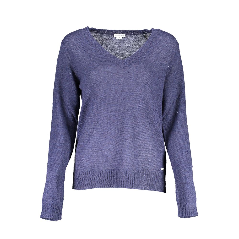 U.S. POLO ASSN. Blauer Pullover für Frauen aus Acryl