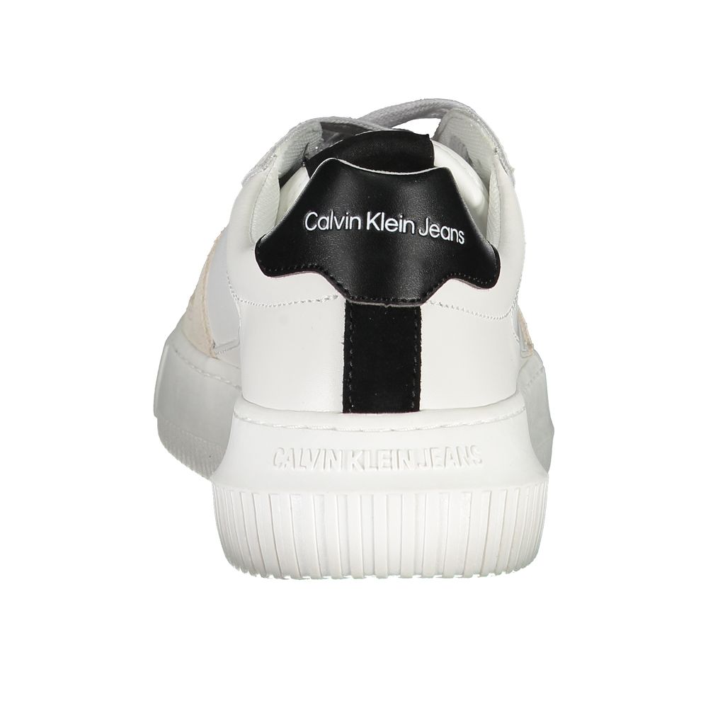 Calvin Klein Sneaker aus weißem Polyester