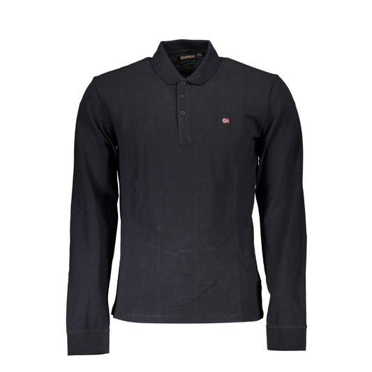 Napapijri Schwarzes Baumwoll-Poloshirt für Männer