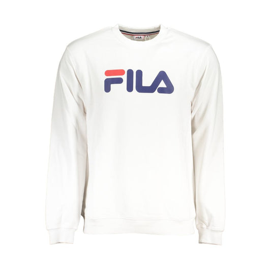Fila Klassisches Fleece-Sweatshirt mit Rundhalsausschnitt in Weiß