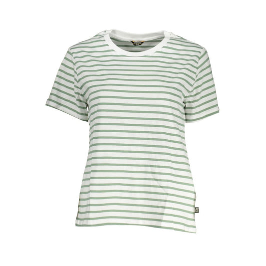 K-WAY Schickes weißes T-Shirt mit Kontrastdetails