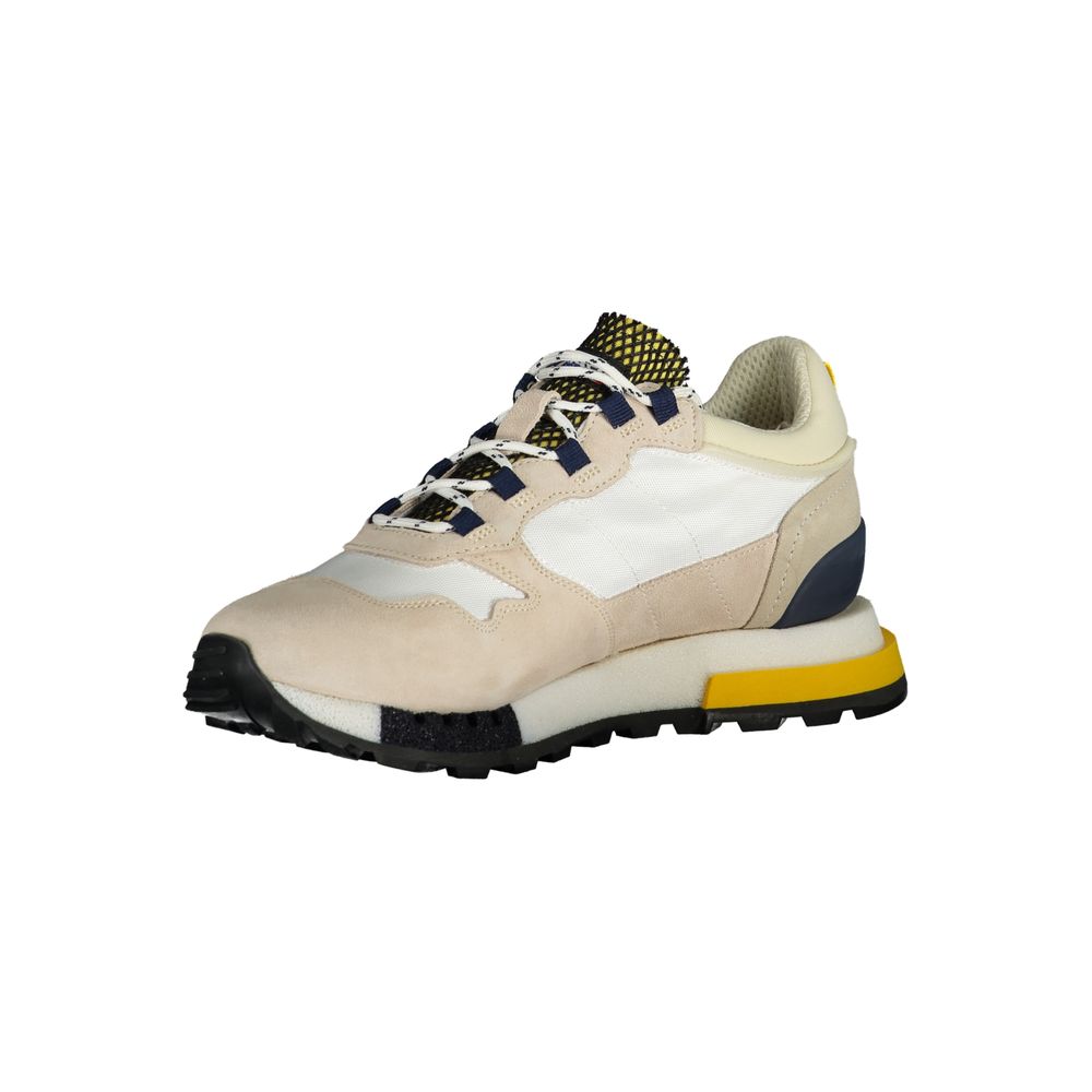 Blauer Weißes Leder Herren Sneaker