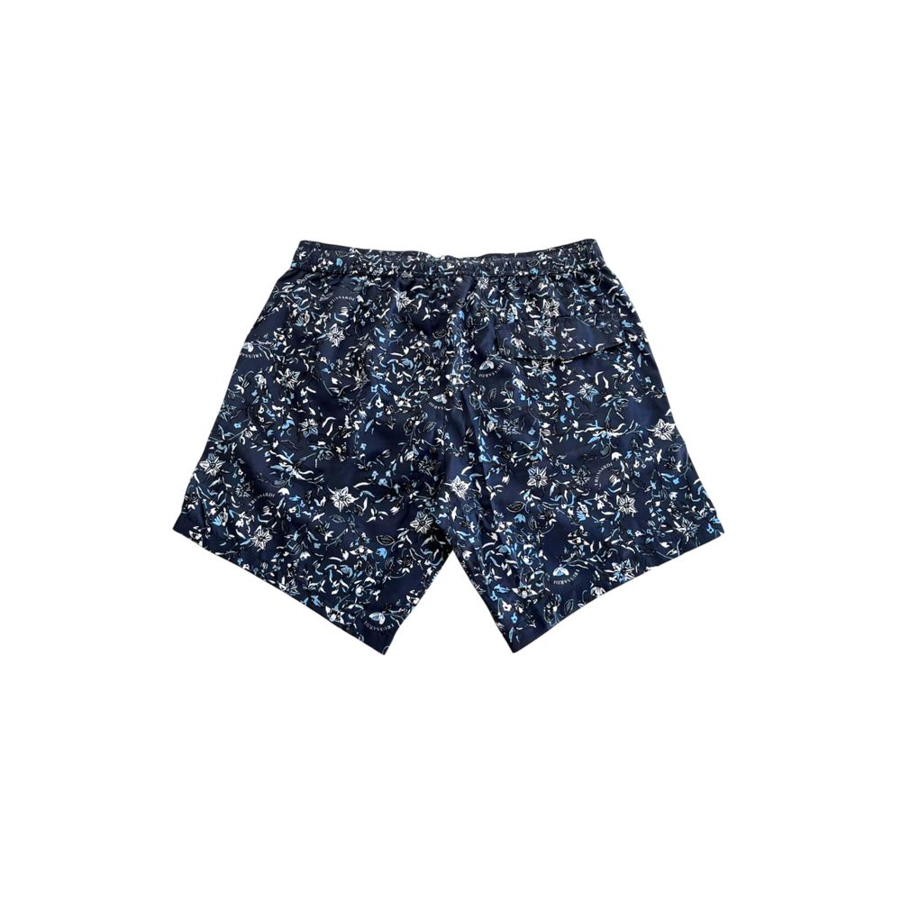 Trussardi Beachwear Blaue Polyester Herren Badeshorts