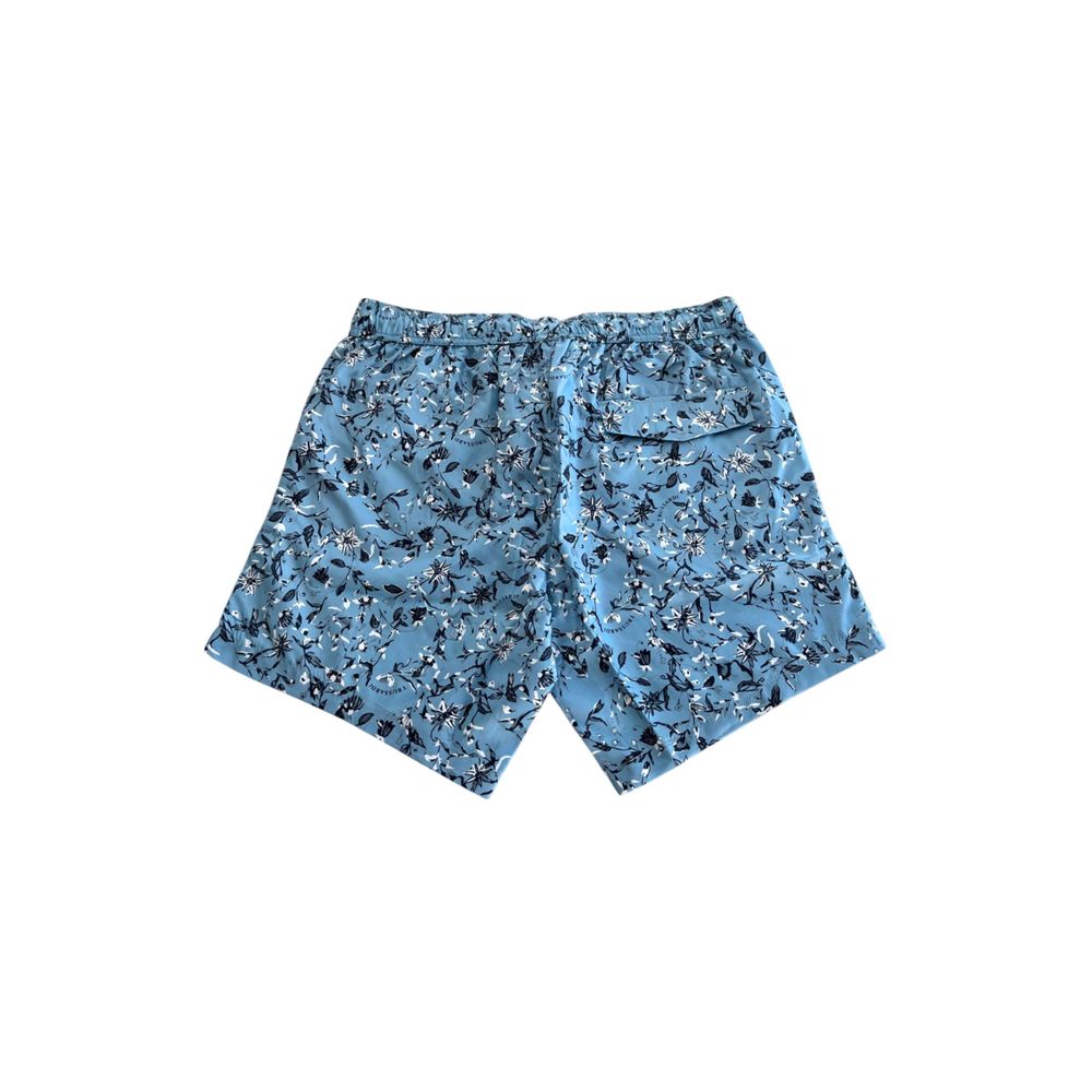 Trussardi Beachwear Hellblaue Polyester Herren-Badeshorts