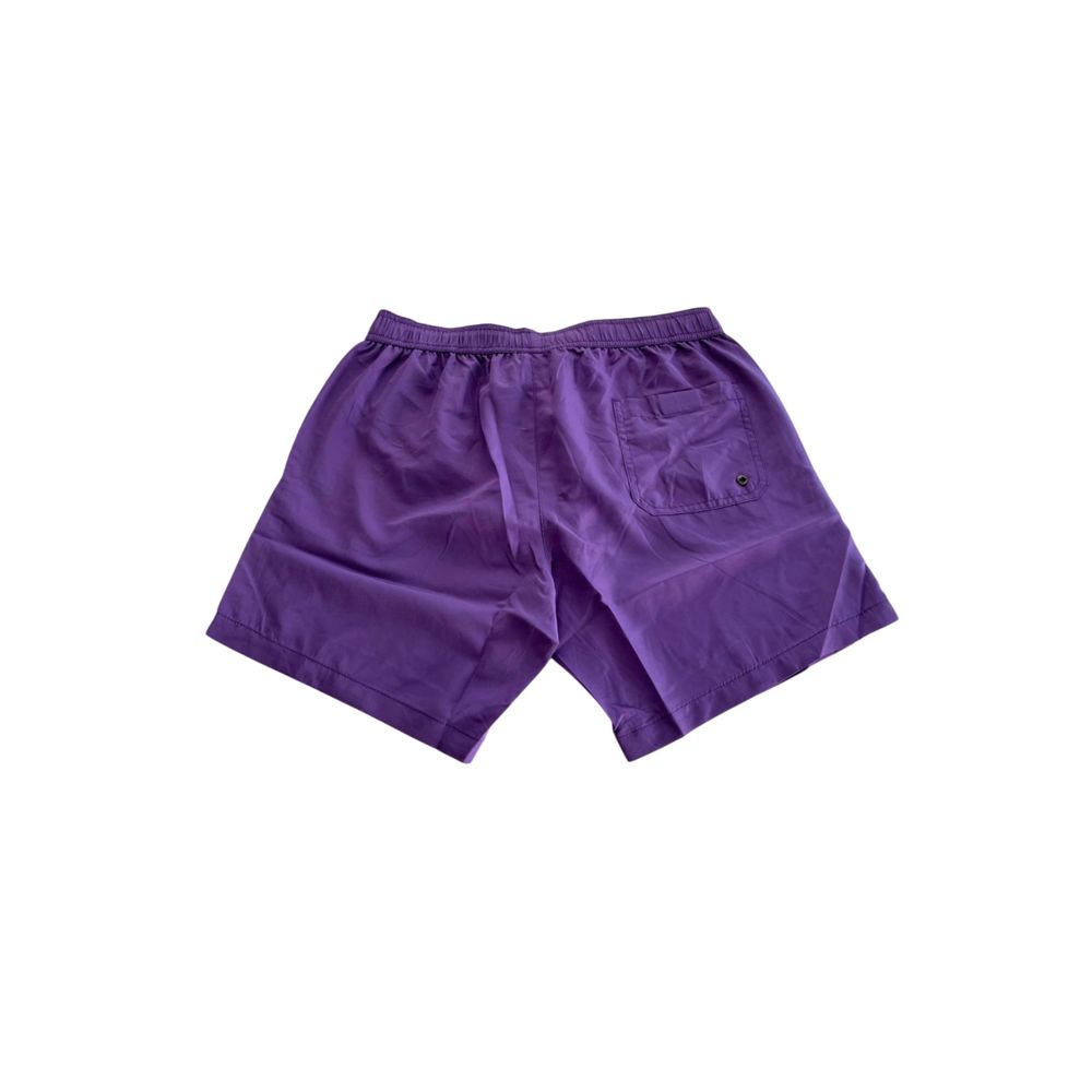 Trussardi Beachwear Lila Polyester Herren Badeshort