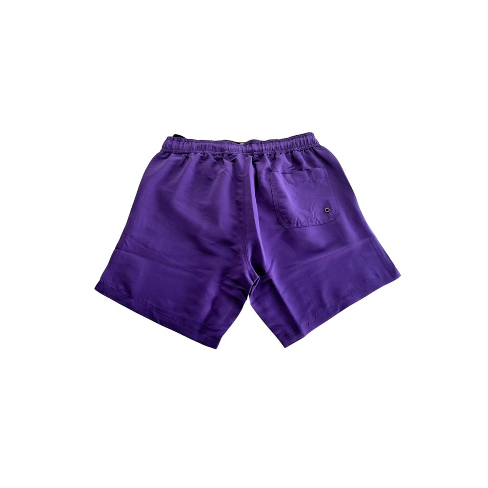 Trussardi Beachwear Lila Polyester Herren-Badeshorts